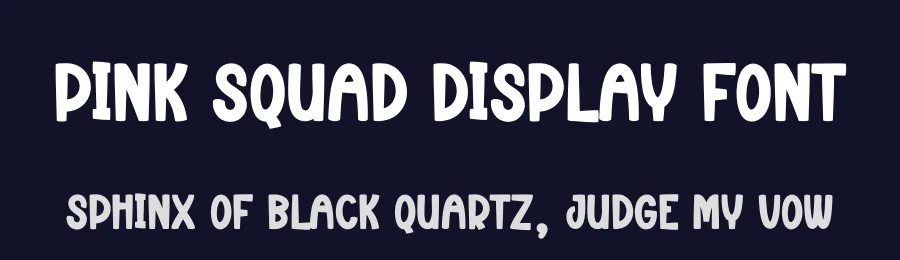 Pink Squad Display Font by creativeletter — Display Font — thumbnail 2