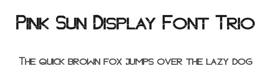 Pink Sun Display Font Trio by edricstudio — Sans Serif Font