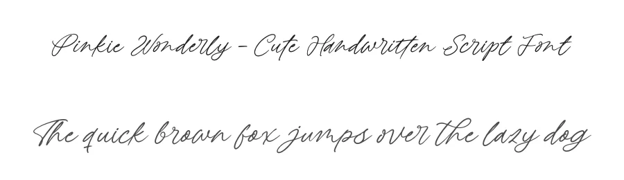 Pinkie Wonderly – Cute Handwritten Script Font by letterenastudios — Script Handwritten Font