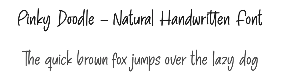 Pinky Doodle – Natural Handwritten Font by letterenastudios — Script Handwritten Font