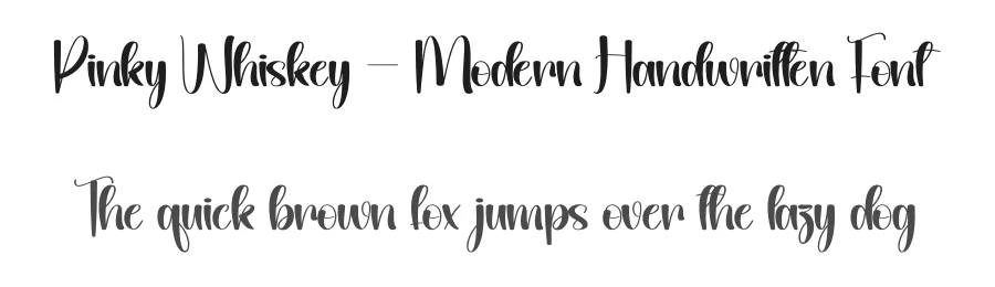 Pinky Whiskey – Modern Handwritten Font by andikastudio — Script Handwritten Font