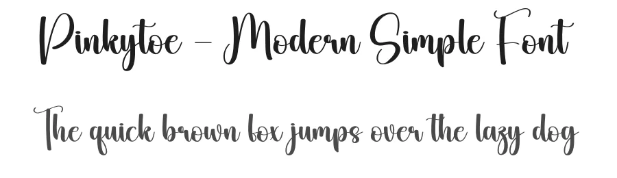 Pinkytoe – Modern Simple Font by creativeletter — Script Handwritten Font
