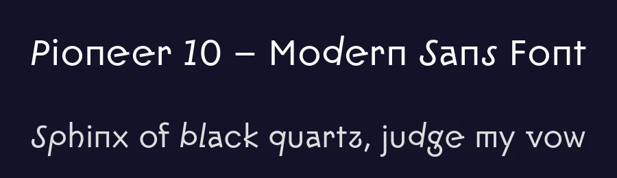Pioneer 10 – Modern Sans Font by Igor Kosinsky — Sans Serif Font — thumbnail 2