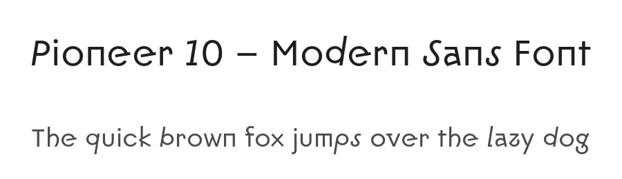 Pioneer 10 – Modern Sans Font by Igor Kosinsky — Sans Serif Font