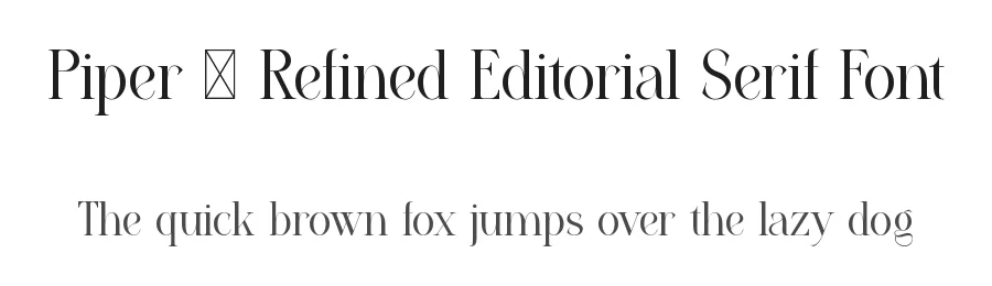 Piper – Refined Editorial Serif Font by Rautan Studio — Decorative Font