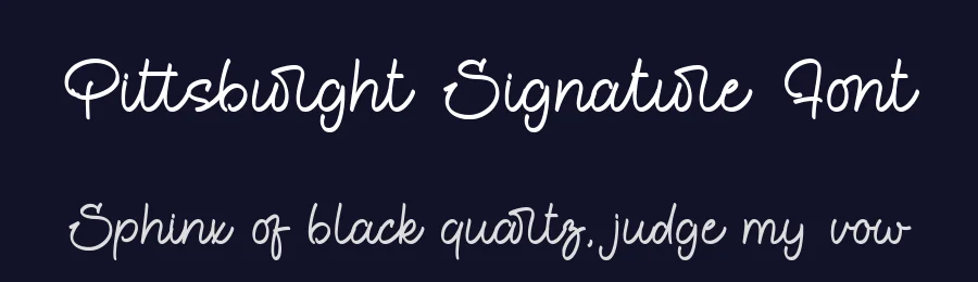 Pittsburght Signature Font by Hamilton — Script Handwritten Font — thumbnail 2