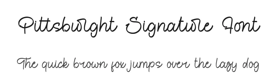 Pittsburght Signature Font by Hamilton — Script Handwritten Font