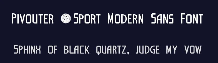Pivouter – Sport Modern Sans Font by Creatifontstudios — Decorative Font — thumbnail 2