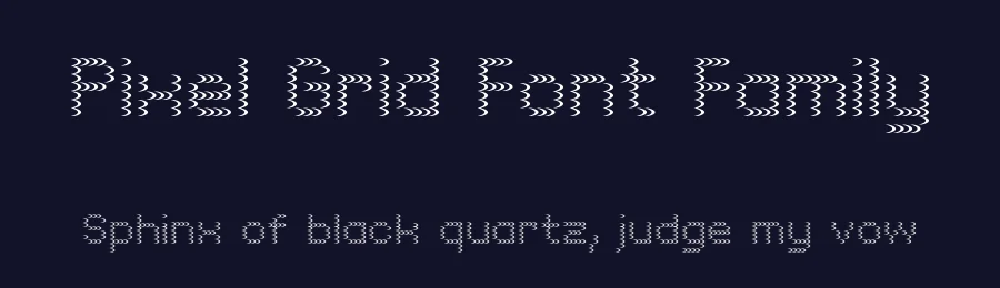 Pixel Grid Font Family by Caron twice — Display Font — thumbnail 2