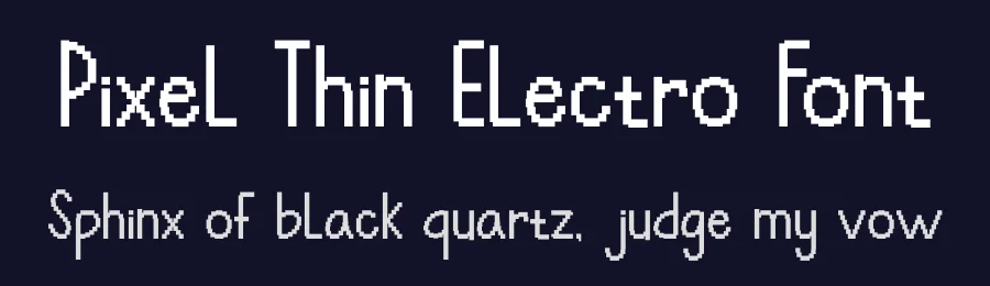 Pixel Thin Electro Font by imamfathoni0 — Display Font — thumbnail 2