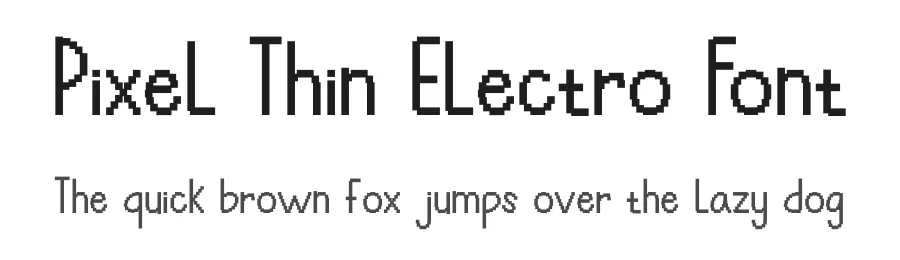 Pixel Thin Electro Font by imamfathoni0 — Display Font