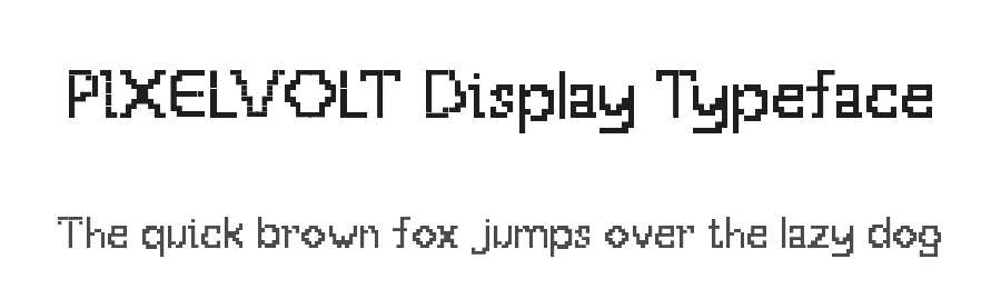 PIXELVOLT Display Typeface by zerologic studio — Decorative Font