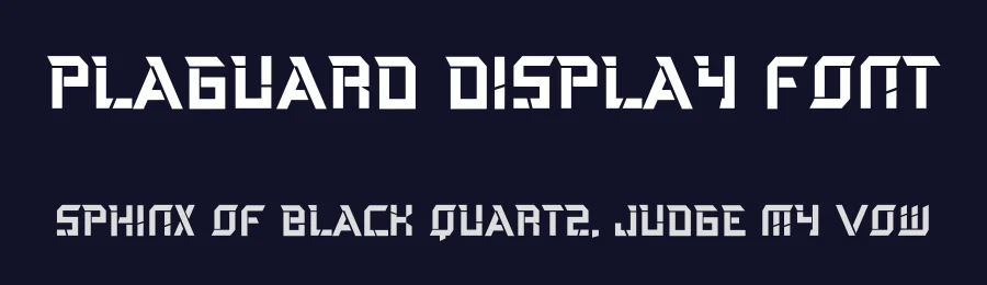 Plaguard Display Font by Rometheme — Display Font — thumbnail 2