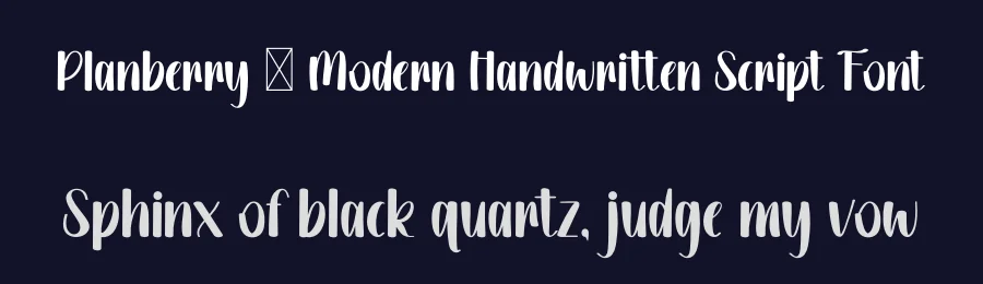 Planberry – Modern Handwritten Script Font by freshtypeink — Display Font — thumbnail 2