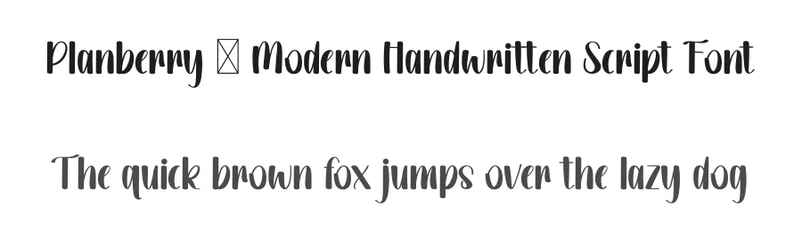 Planberry – Modern Handwritten Script Font by freshtypeink — Display Font
