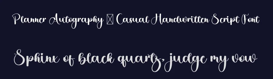 Planner Autography – Casual Handwritten Script Font by freshtypeink — Script Handwritten Font — thumbnail 2