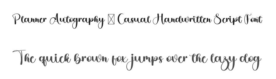 Planner Autography – Casual Handwritten Script Font by freshtypeink — Script Handwritten Font