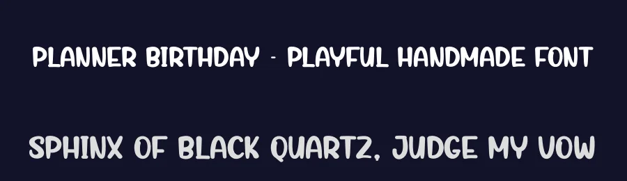 Planner Birthday – Playful Handmade Font by creativeletter — Display Font — thumbnail 2