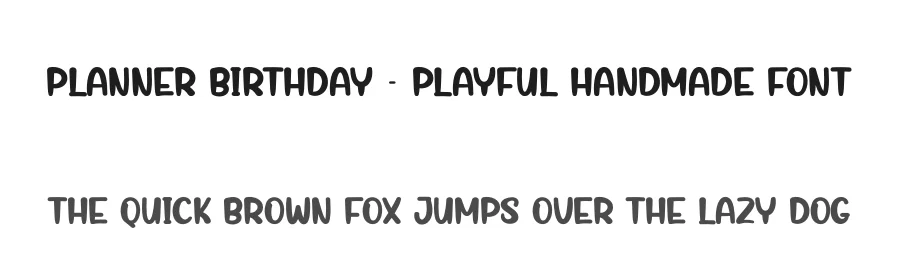 Planner Birthday – Playful Handmade Font by creativeletter — Display Font