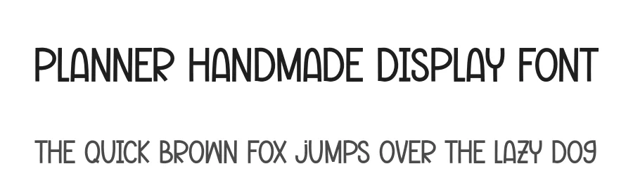 Planner Handmade Display Font by andikastudio — Display Font