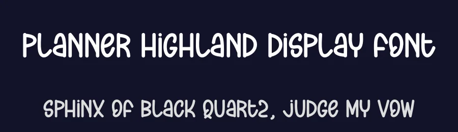 Planner Highland Display Font by andikastudio — Display Font — thumbnail 2