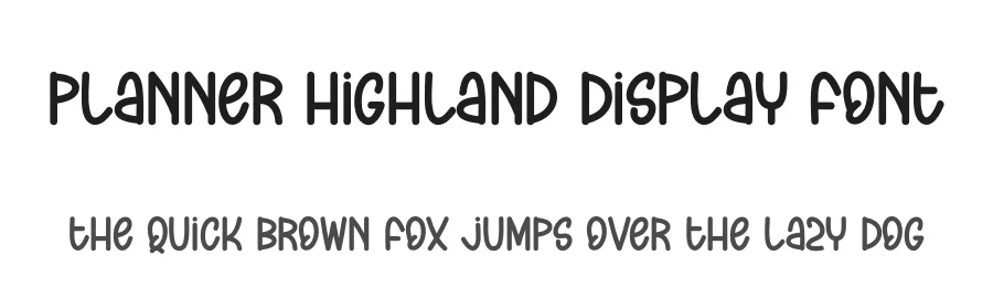 Planner Highland Display Font by andikastudio — Display Font