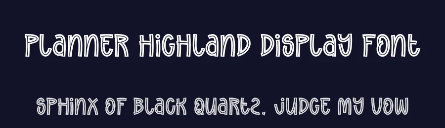 Planner Highland Display Font by andikastudio — Display Font — thumbnail 2