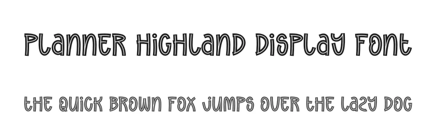 Planner Highland Display Font by andikastudio — Display Font