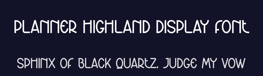Planner Highland Display Font by andikastudio — Display Font — thumbnail 2