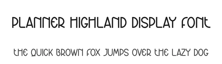Planner Highland Display Font by andikastudio — Display Font
