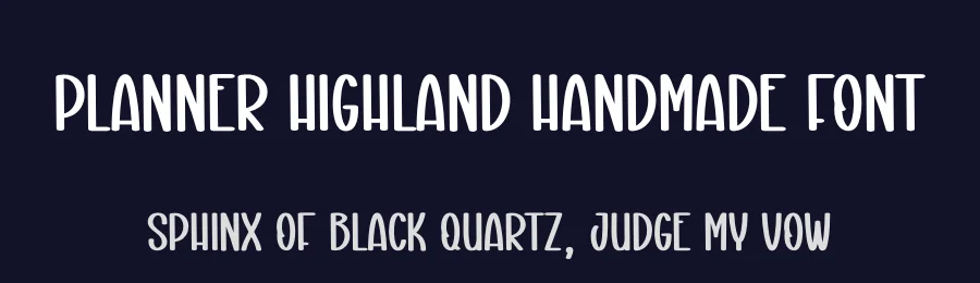 Planner Highland Handmade Font by creativeletter — Display Font — thumbnail 2