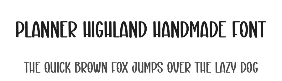 Planner Highland Handmade Font by creativeletter — Display Font