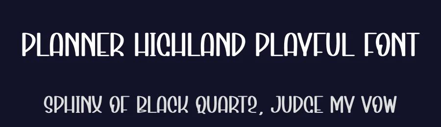 Planner Highland Playful Font by creativeletter — Display Font — thumbnail 2