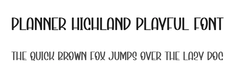 Planner Highland Playful Font by creativeletter — Display Font