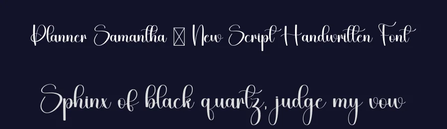 Planner Samantha – New Script Handwritten Font by freshtypeink — Script Handwritten Font — thumbnail 2