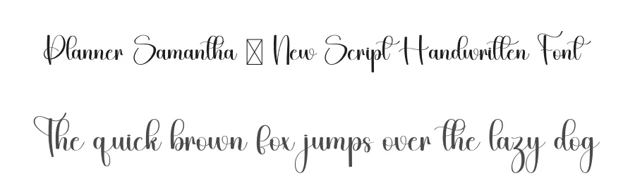Planner Samantha – New Script Handwritten Font by freshtypeink — Script Handwritten Font