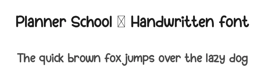 Planner School – Handwritten font by Minimalist Eyes — Script Handwritten Font