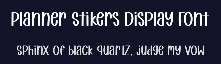 Planner Stikers Display Font by Craftedtype — Decorative Font — thumbnail 2