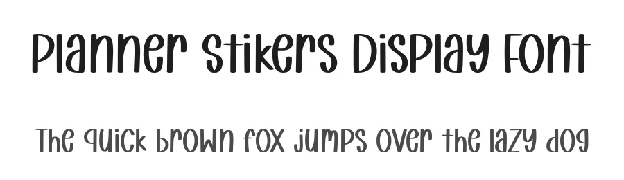 Planner Stikers Display Font by Craftedtype — Decorative Font