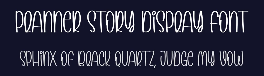 Planner Story Display Font by creativeletter — Display Font — thumbnail 2
