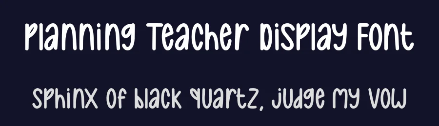 Planning Teacher Display Font by Craftedtype — Decorative Font — thumbnail 2
