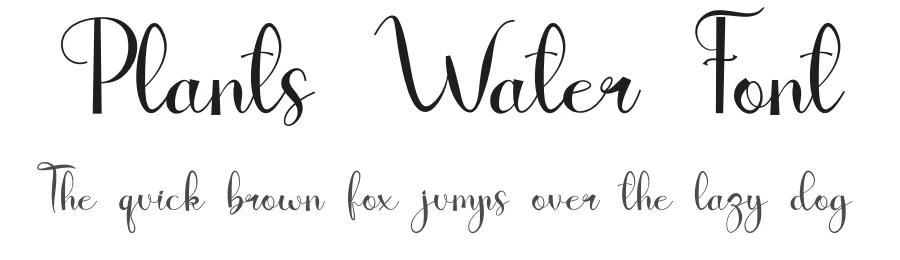 Plants Water Font by fahmistudio99 — Script Handwritten Font