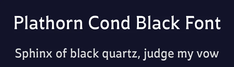 Plathorn Cond Black Font by insigne — Sans Serif Font — thumbnail 2