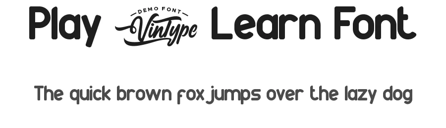 Play & Learn Font by VinType — Display Font