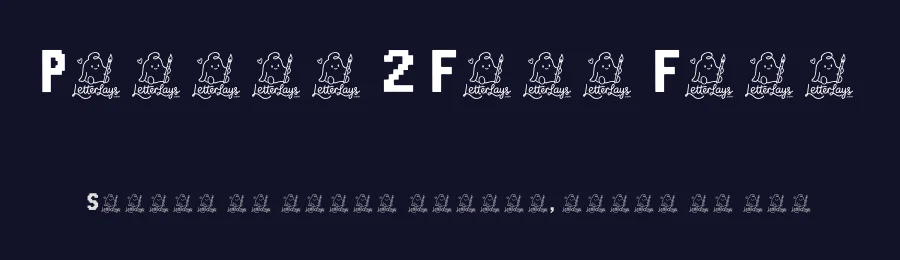 Player 2 Free Font by Letterlays — Display Font — thumbnail 2