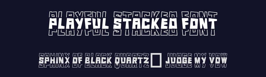 Playful Stacked Font by Pian45 — Display Font — thumbnail 2