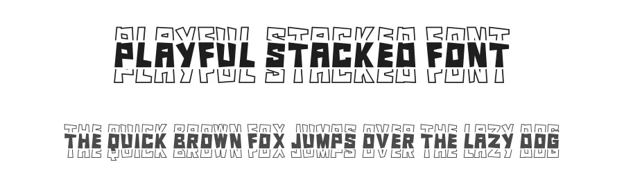 Playful Stacked Font by Pian45 — Display Font