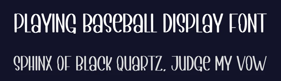Playing Baseball Display Font by inermediaSTUDIO — Display Font — thumbnail 2