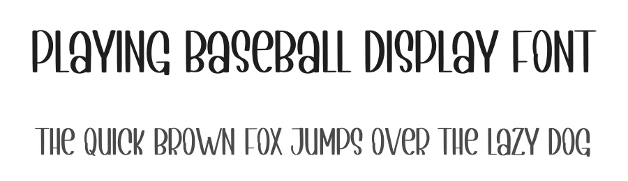 Playing Baseball Display Font by inermediaSTUDIO — Display Font