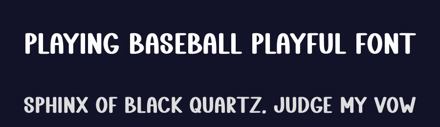 Playing Baseball Playful Font by freshtypeink — Display Font — thumbnail 2